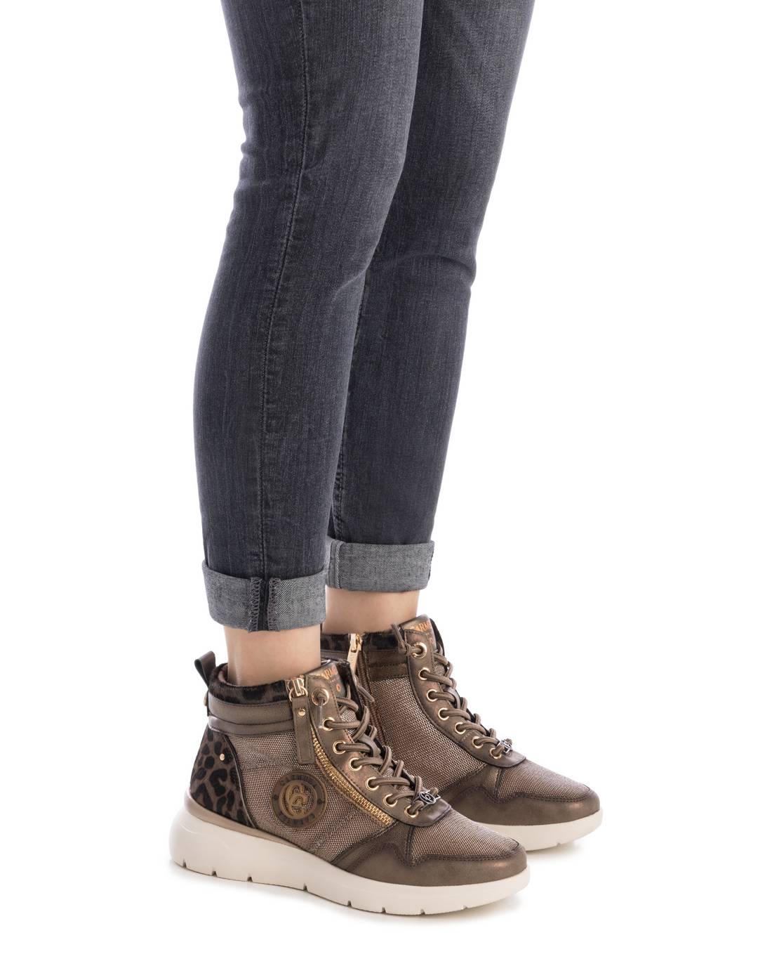 Carmela 16251403 bottine cuir taupe à lacets