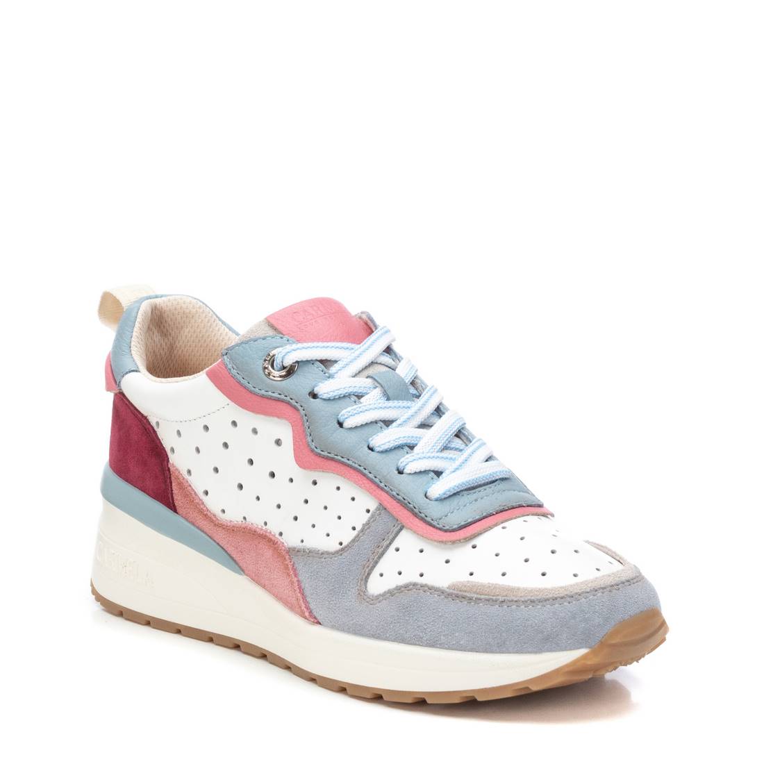 Carmela 16226906 derbie cuir jeans perforé