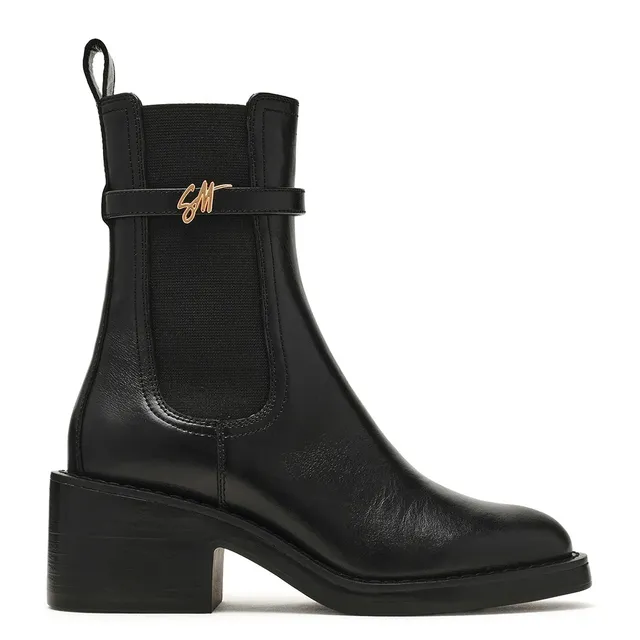 Steve Madden Charity-SM bottine cuir noir 5 cm