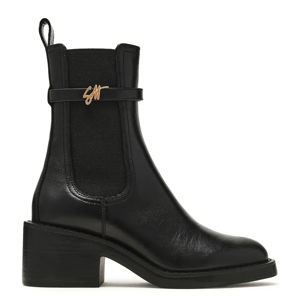 Steve Madden Charity-SM bottine cuir noir 5 cm