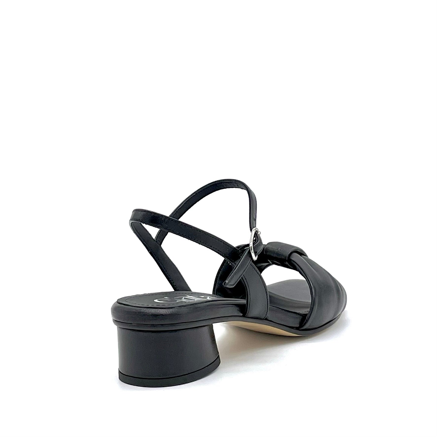 Elata 14189 sandales cuir noir semelle plume talon 3,5 cm