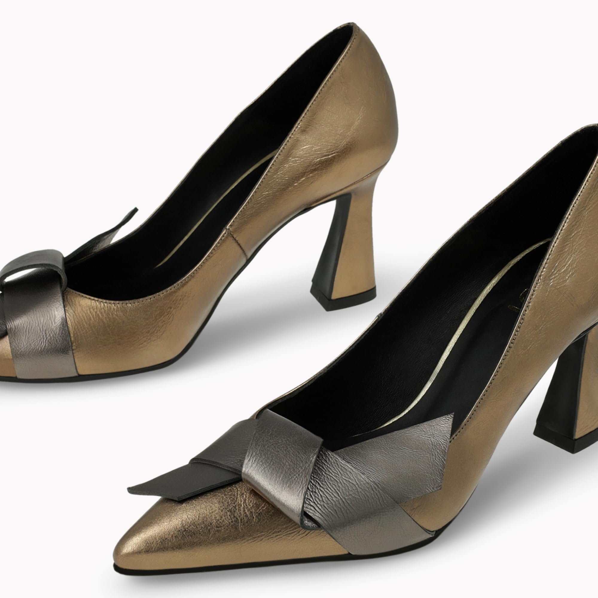 Lodi Ronco escarpins dorés cuir
