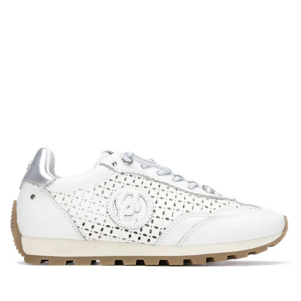 Carmela 16311301 baskets cuir blanc calé
