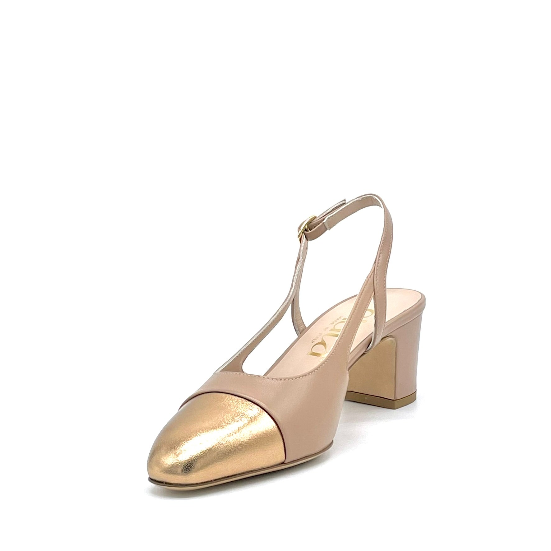 Elata 16174 slingback cuir cannelle cuivre talon 5,5 cm