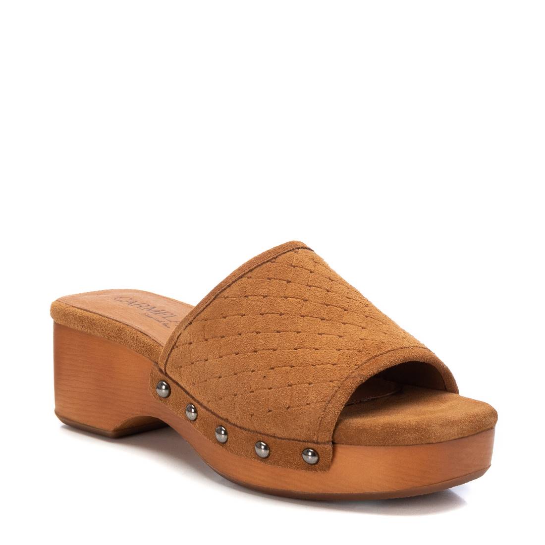 Carmela 16063504 sabot femme cuir marron gravé