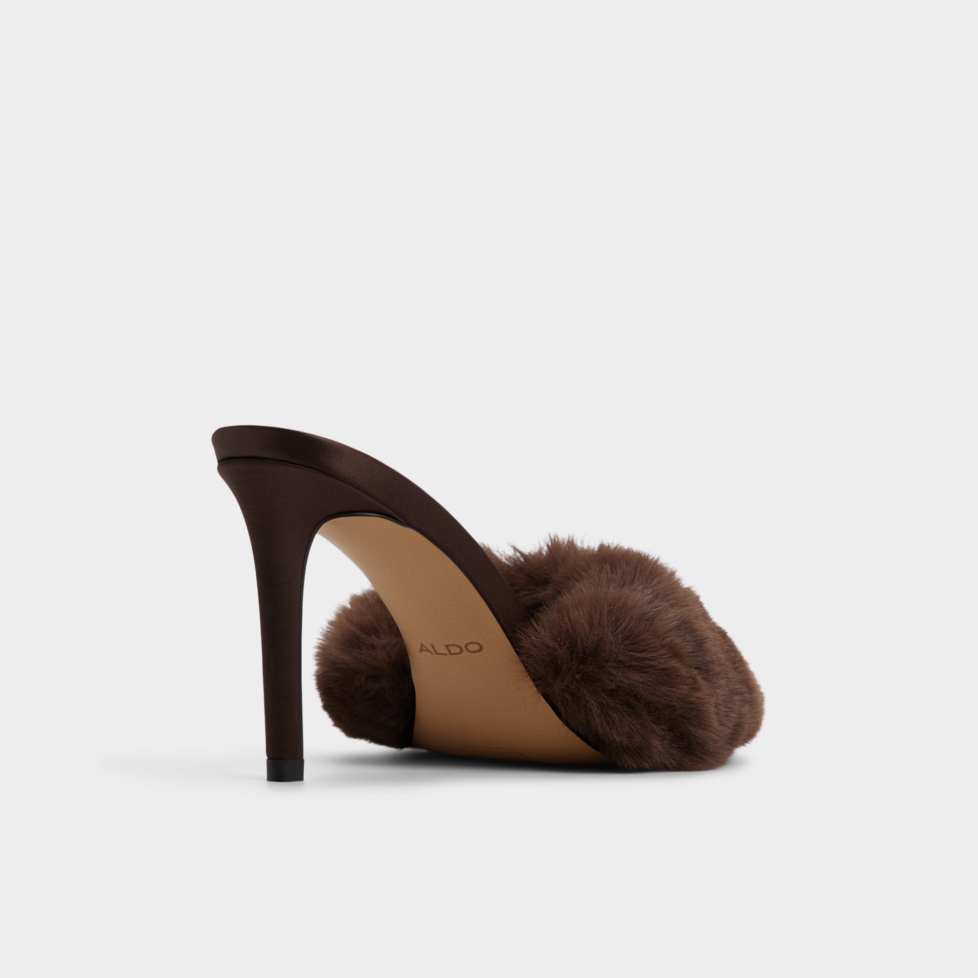 ALDO Anniebrilden mule talon marron fausse fourrure