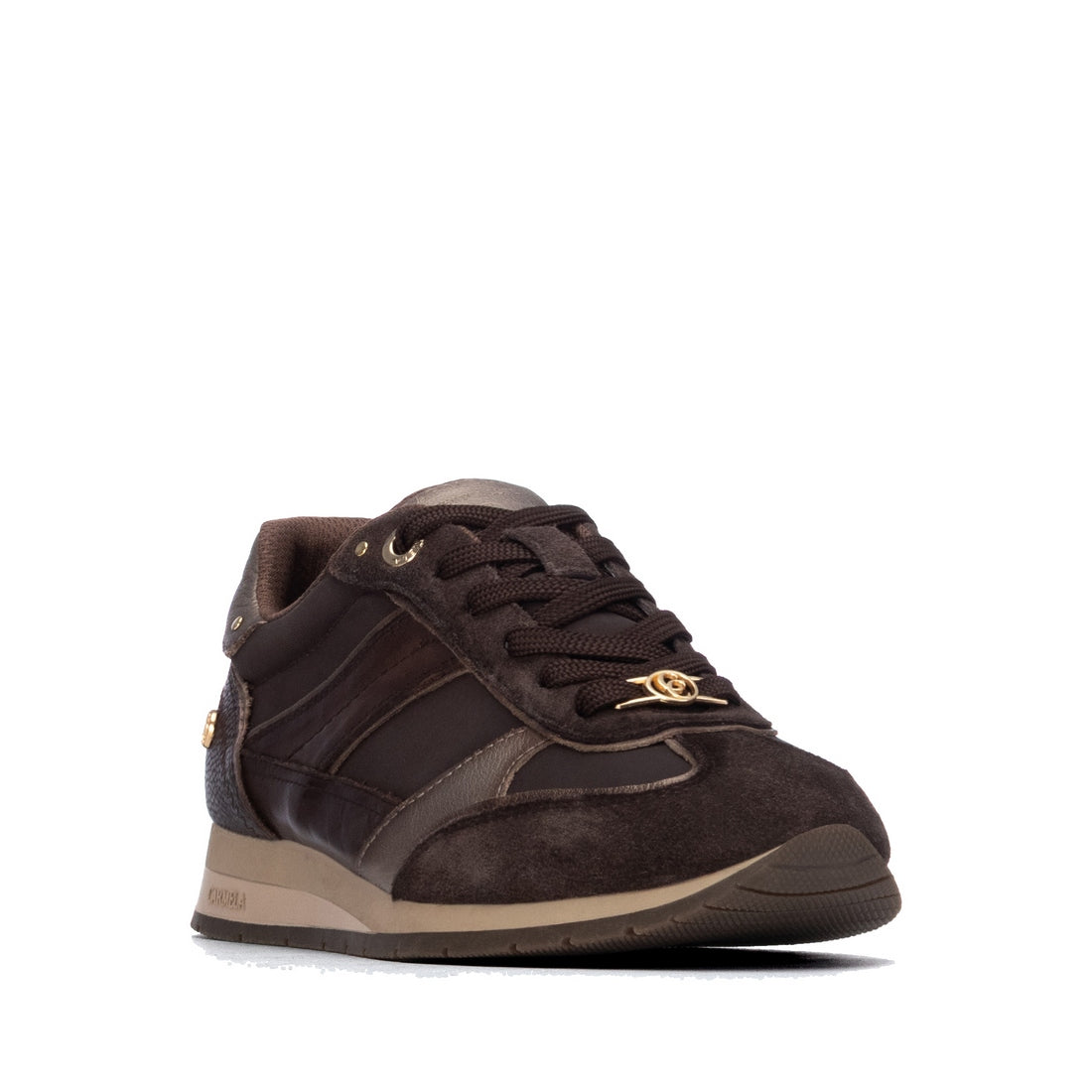 Carmela 16423304 basket femme cuir marron lacets