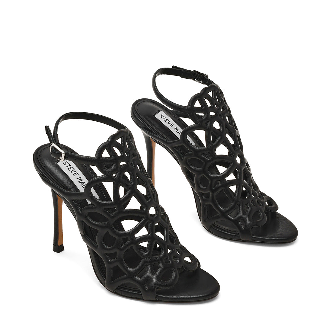 Steve Madden Popup sandales cuir noir talon 10,2 cm