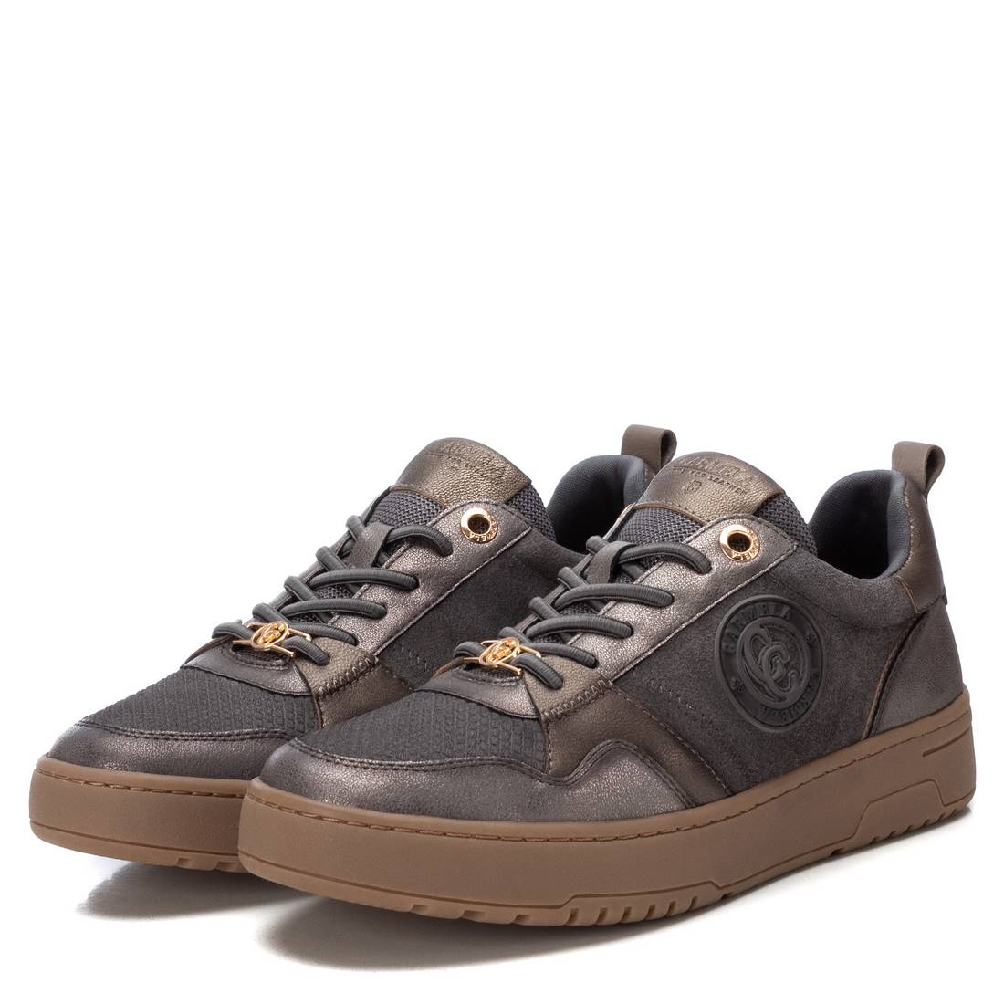 Carmela 16180804 baskets cuir gris lacets