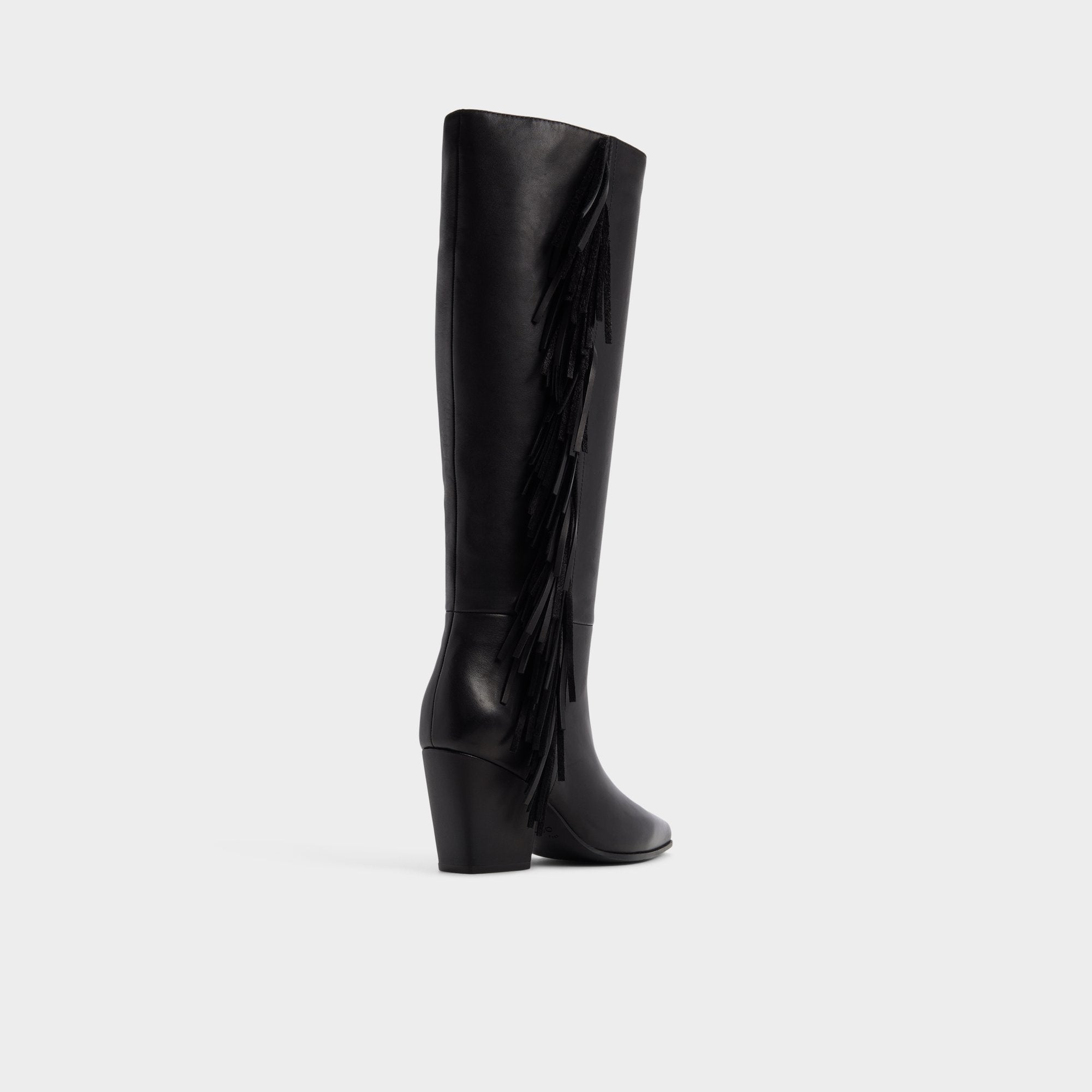 ALDO Kaelya bottes hautes noires franges talon bloc