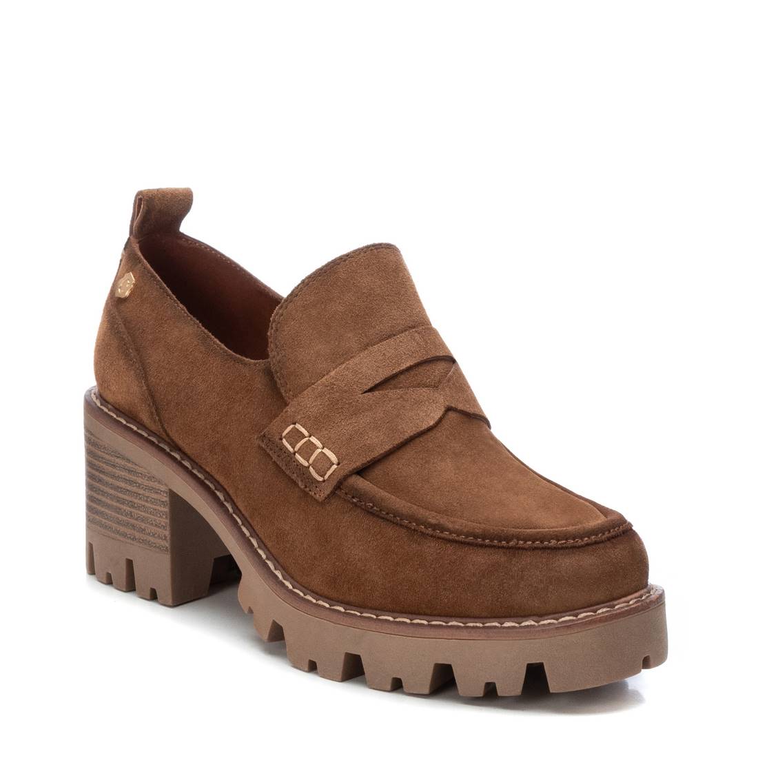Carmela 16110901 mocassins femme cuir marron talon 7