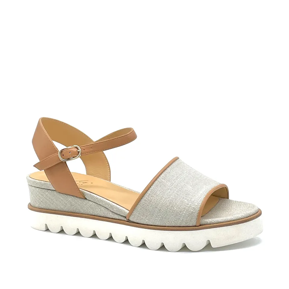 ELATA AESTAS 11163A compensées corde beige talon 5 cm