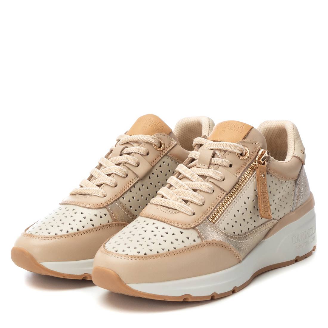 Carmela 16228101 baskets femme beige cuir