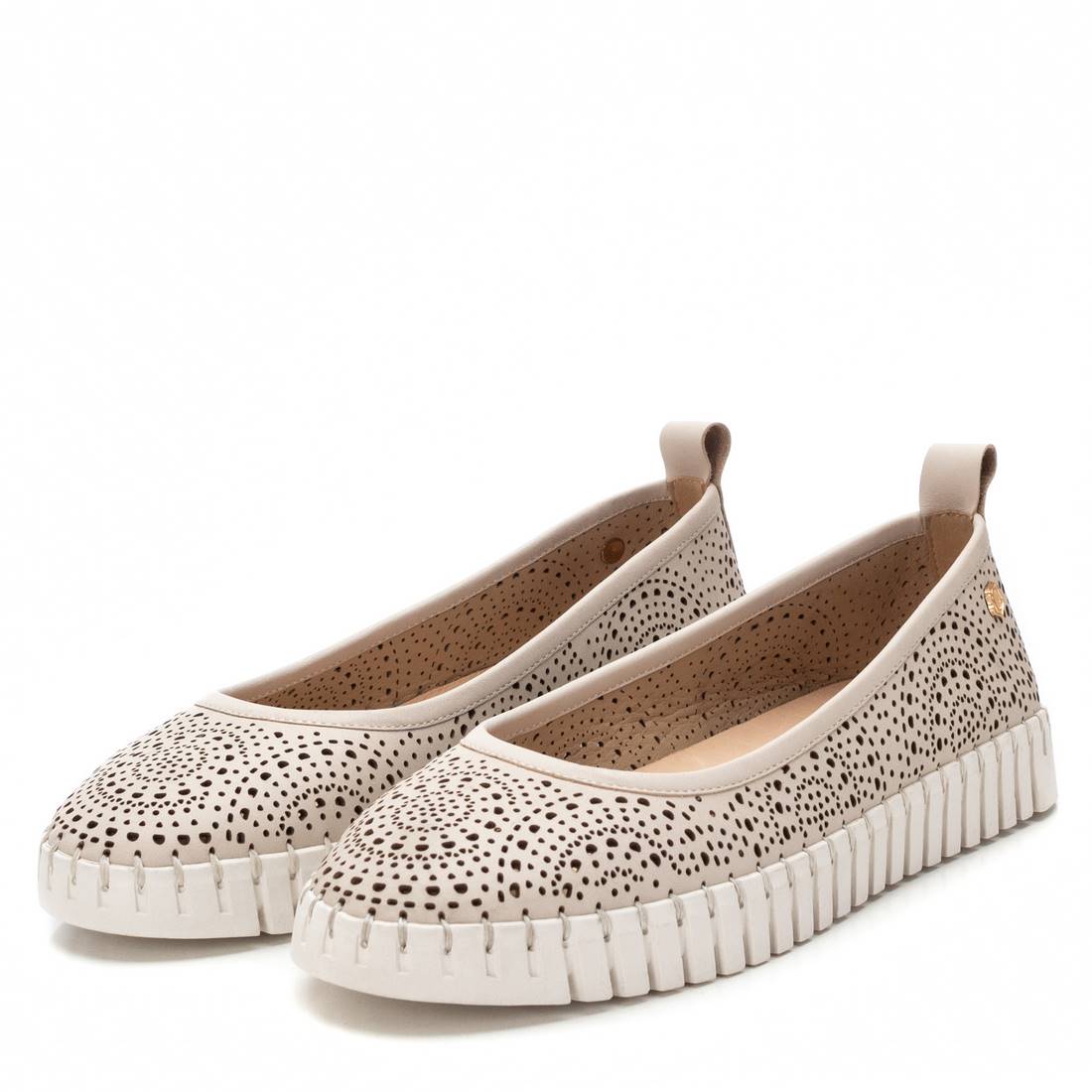 Carmela 16230201 ballerines cuir beige ajourées