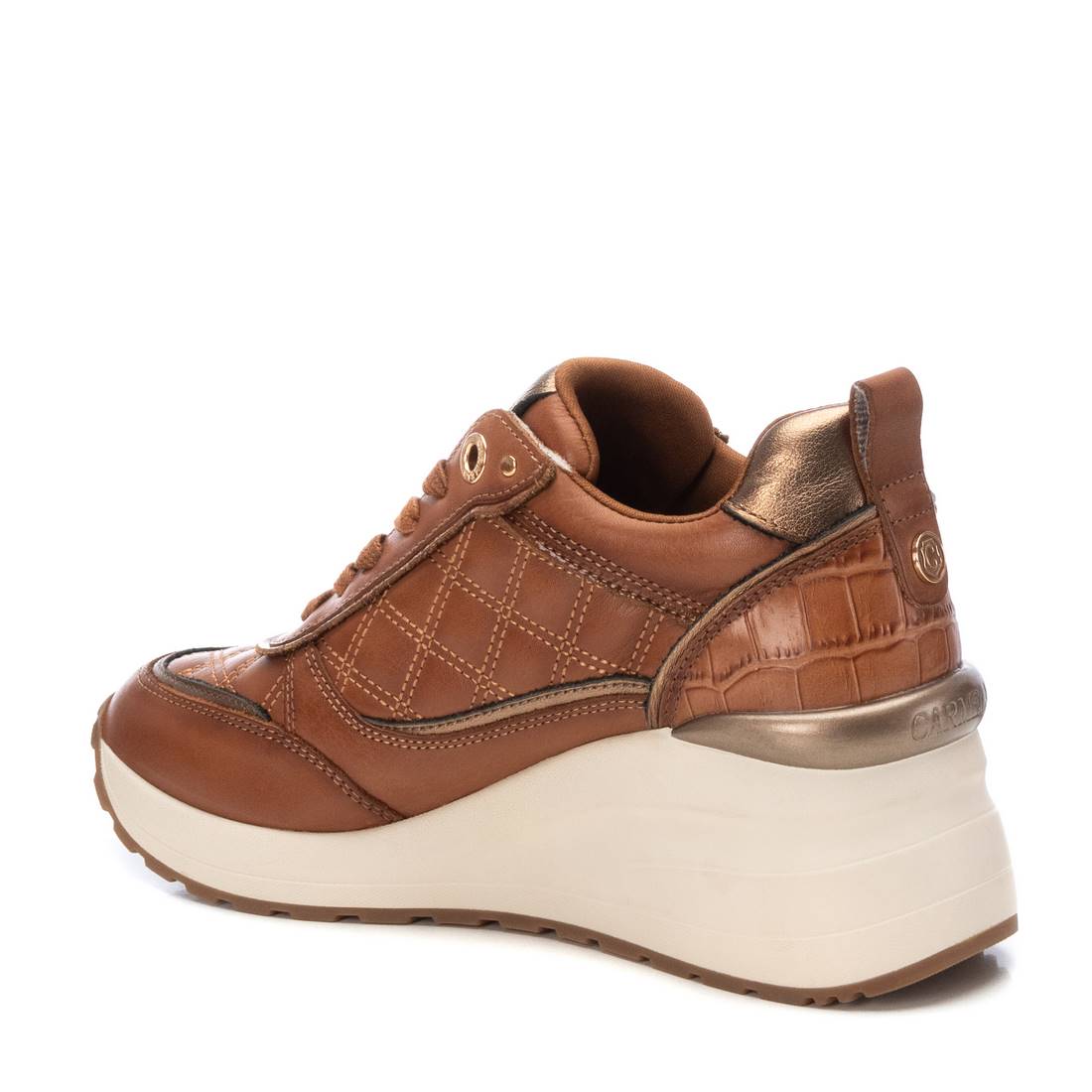 Carmela 16184503 sneaker femme marron cuir compensé 6cm