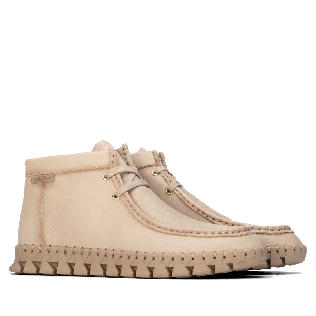 Carmela 16438201 bottines cuir beige à lacets