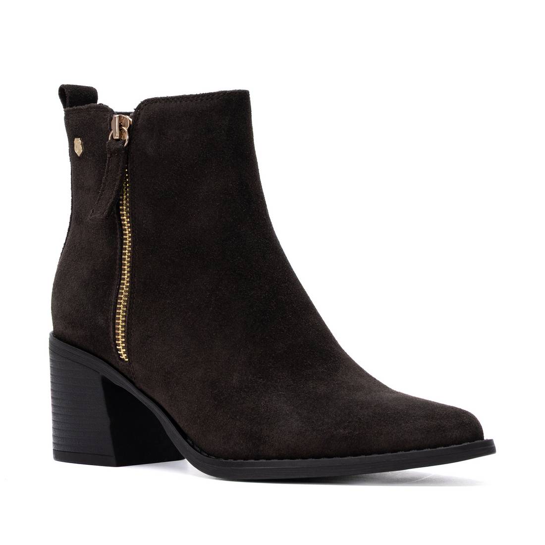 Carmela 16425702 bottine cuir marron talon moyen