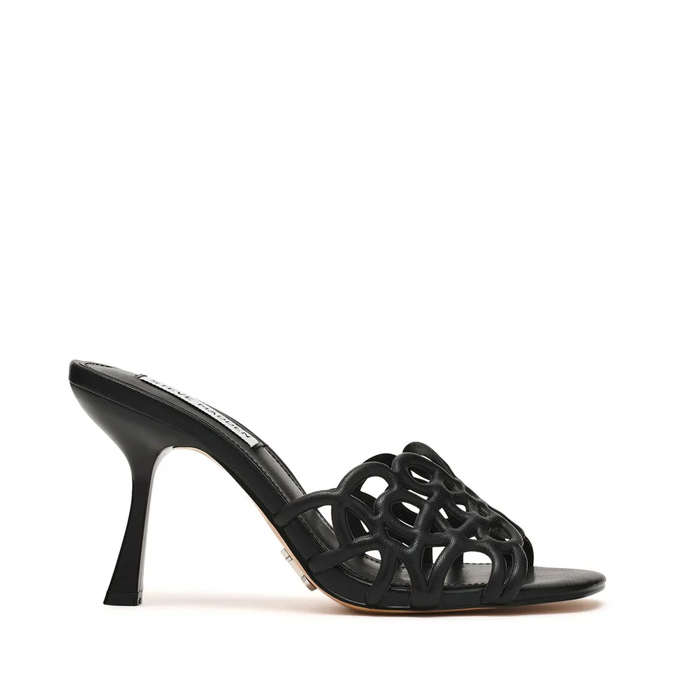 Steve Madden Seesaw sandales noir cuir talon 8 cm