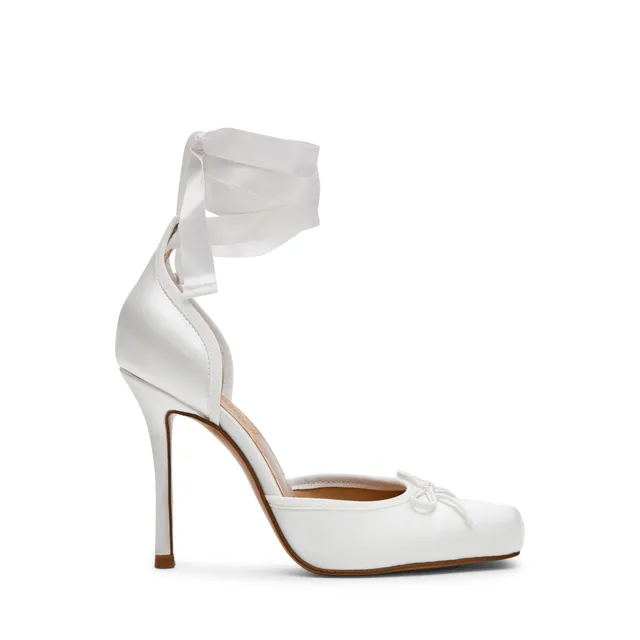 Steve Madden Larina escarpins ivoire satin talon 10 cm