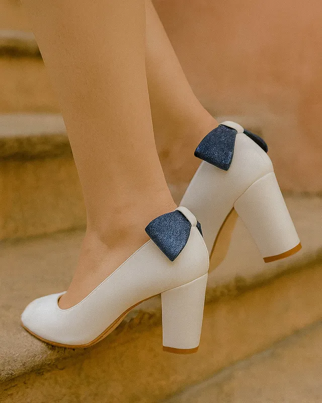 Dessine Moi Un Soulier escarpins cuir lisse blanc 37