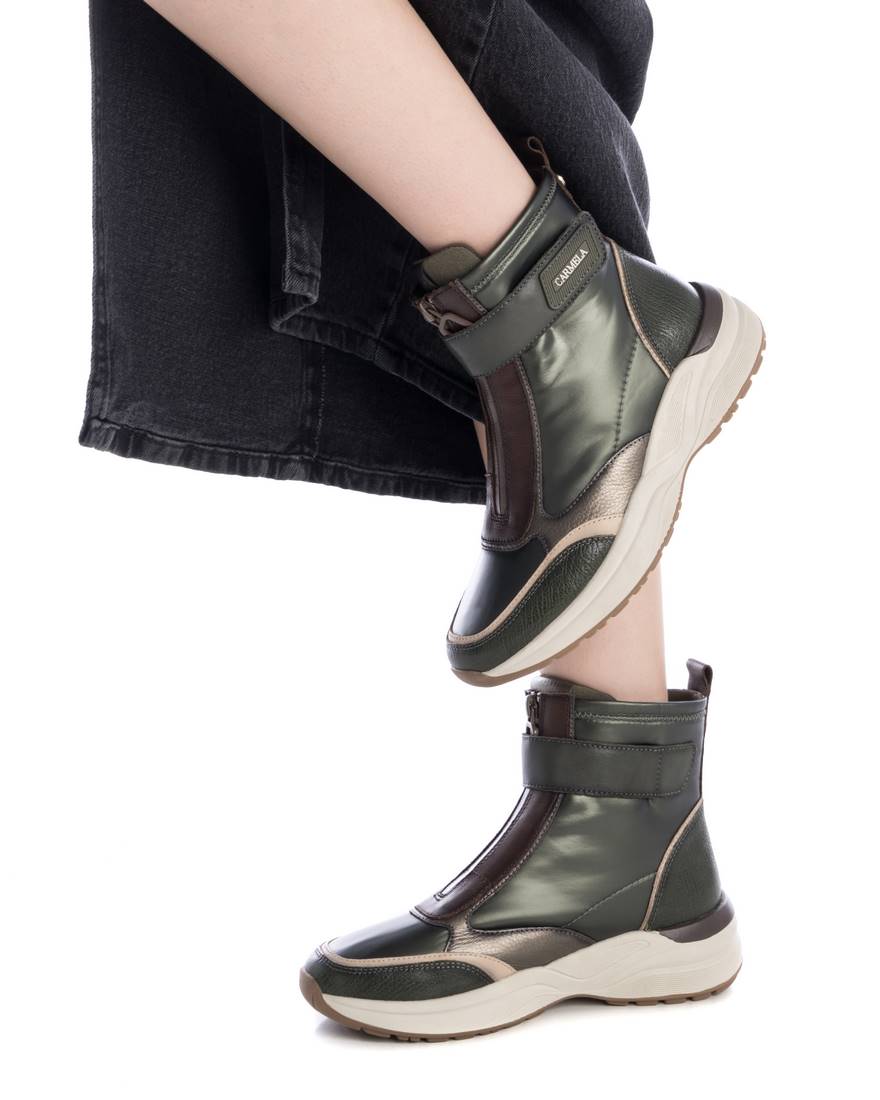 Carmela 16196202 sneakers femme vert cuir épaisse