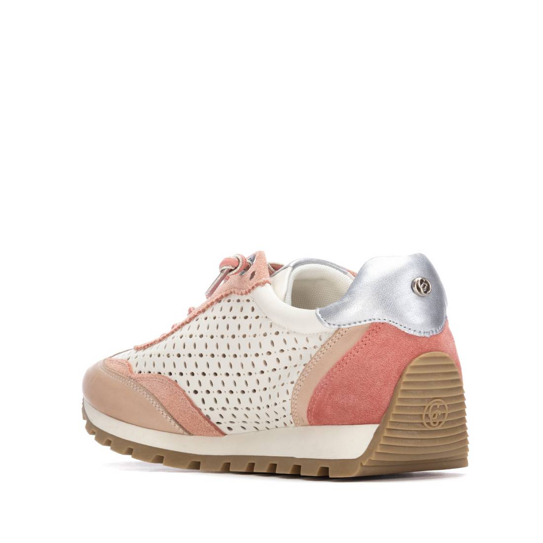 Carmela 16311307 baskets cuir corail ajourées