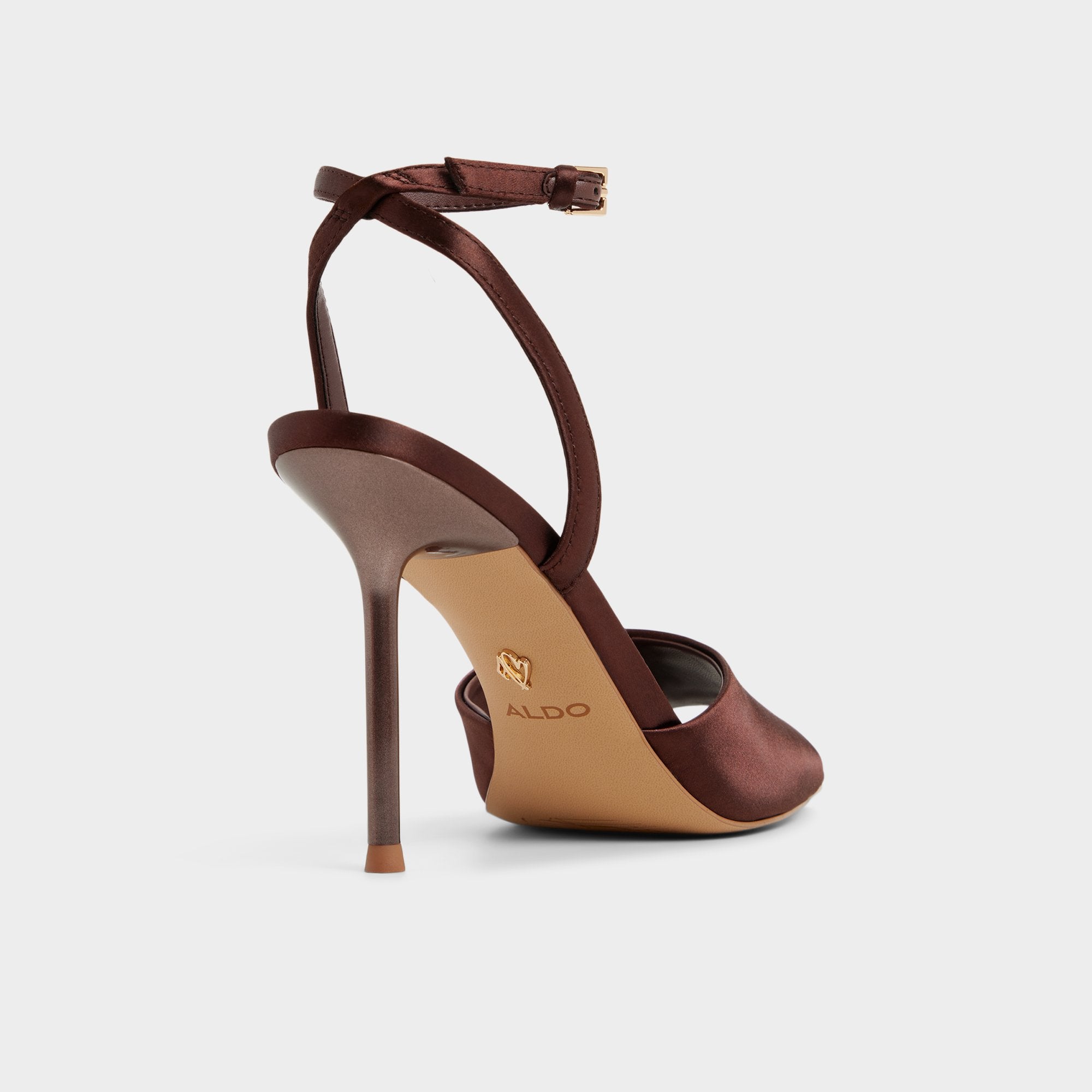 Aldo Kaiasien sandales satin chocolat talon fin