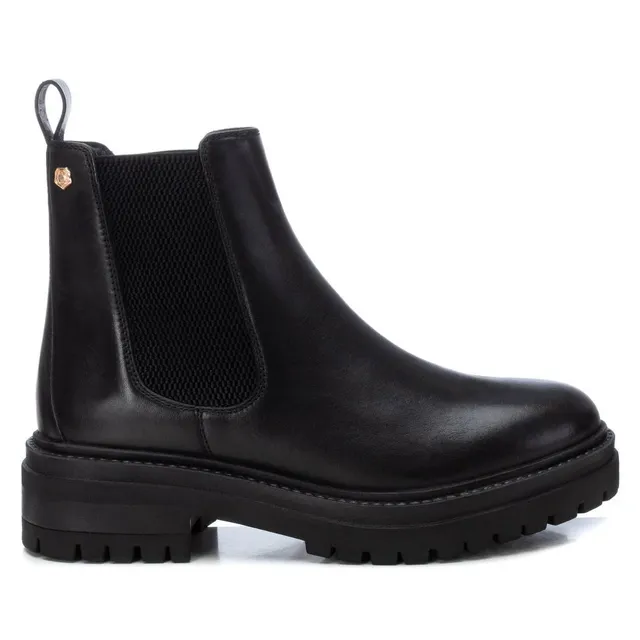 Carmela 16178101 bottines cuir noir chelsea plates