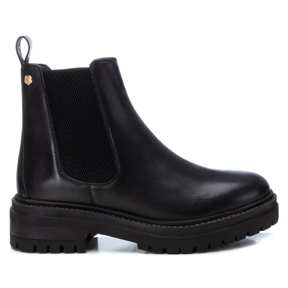 Carmela 16178101 bottines cuir noir chelsea plates
