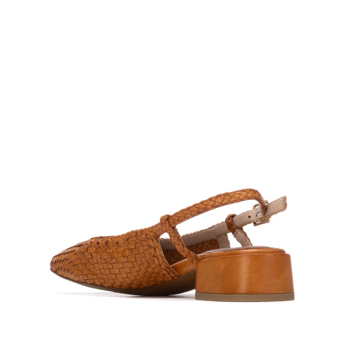 Carmela 16329701 ballerines femme camel cuir tressé plat