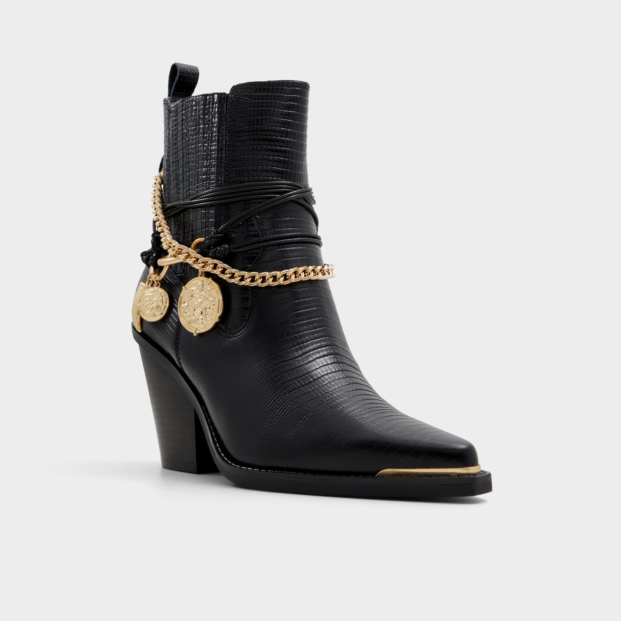 ALDO Phenix bottes western femme chaîne