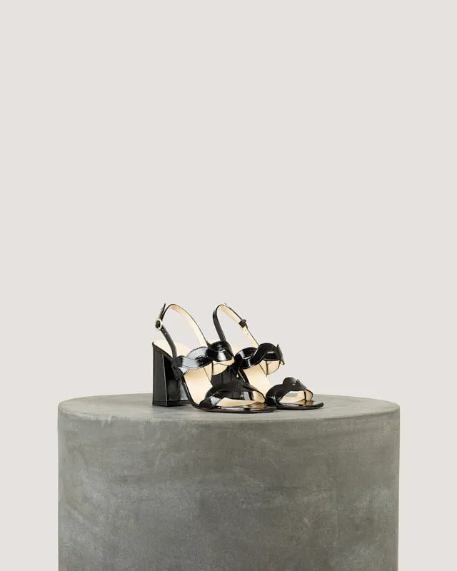 Tila March Rhea sandale cuir verni noir talon 8 cm
