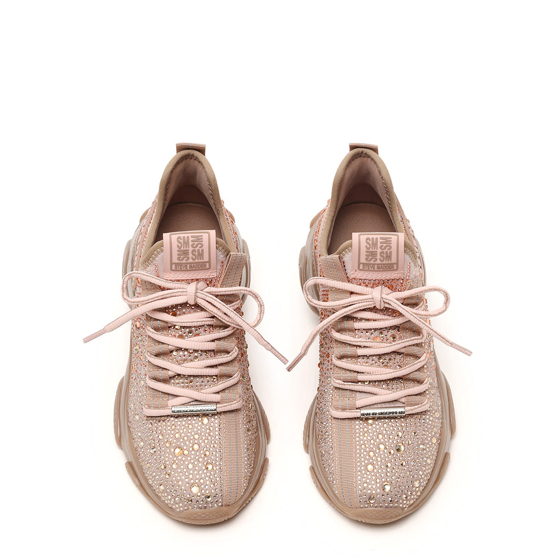 Steve Madden Mistica basket taupe blush lacets 6 cm