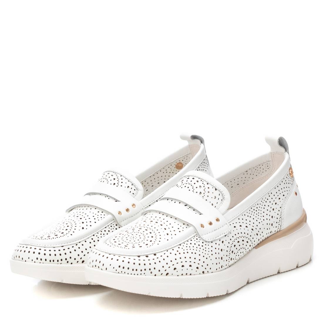 Carmela 16227503 mocassin femme blanc cuir plat