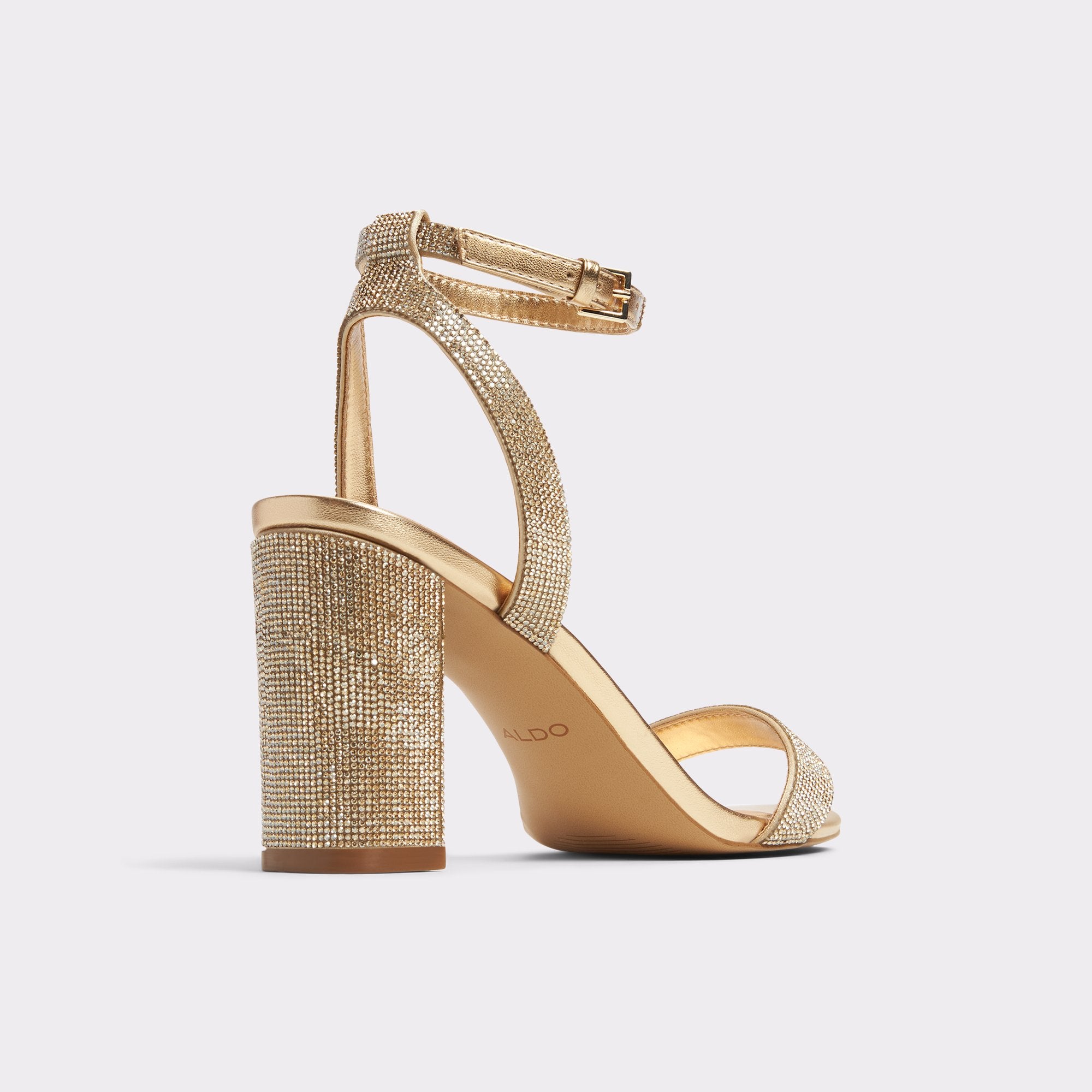 ALDO Rhiannon bottines talon doré métallique