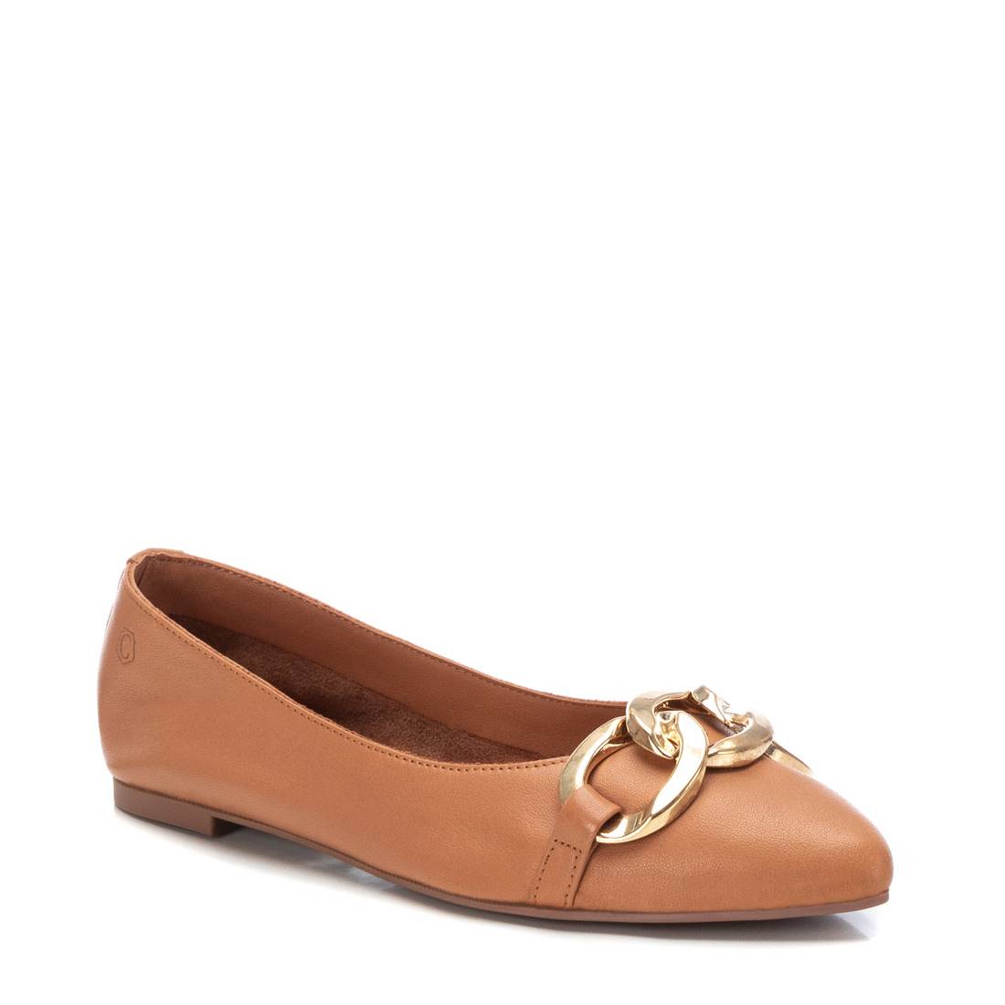 Carmela 16055102 ballerines femme cuir marron chaîne