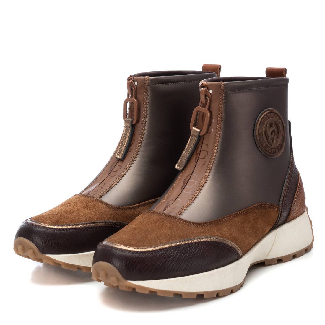 Carmela 16199501 bottines femme marron cuir zip