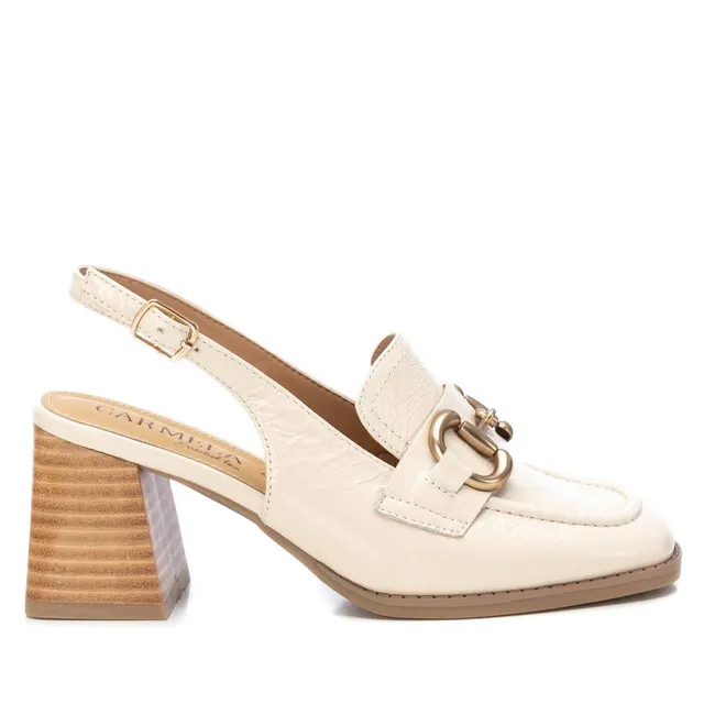 Carmela 16144602 mules cuir marron talon bois