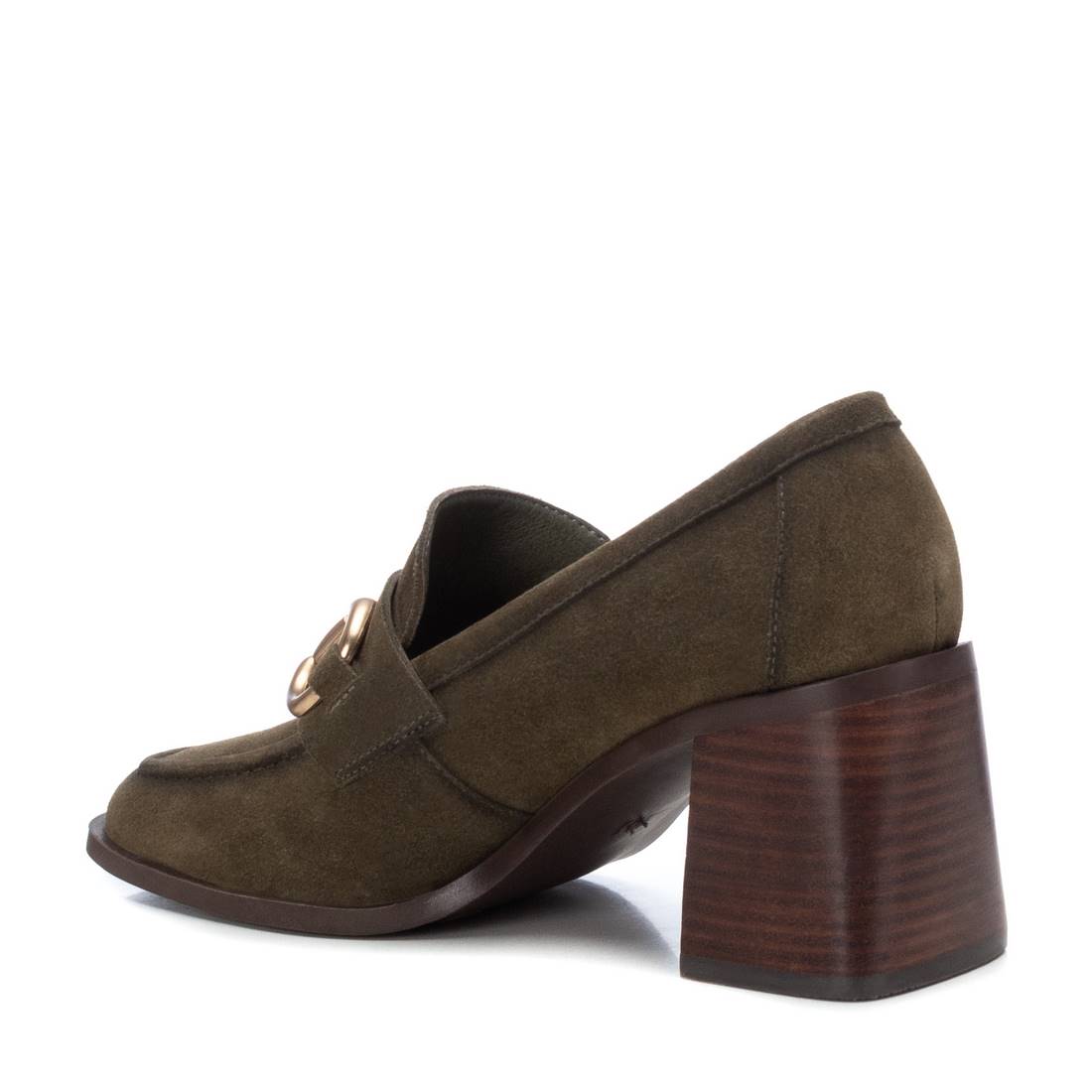 Carmela 16113802 mocassin vert daim talon 7 cm
