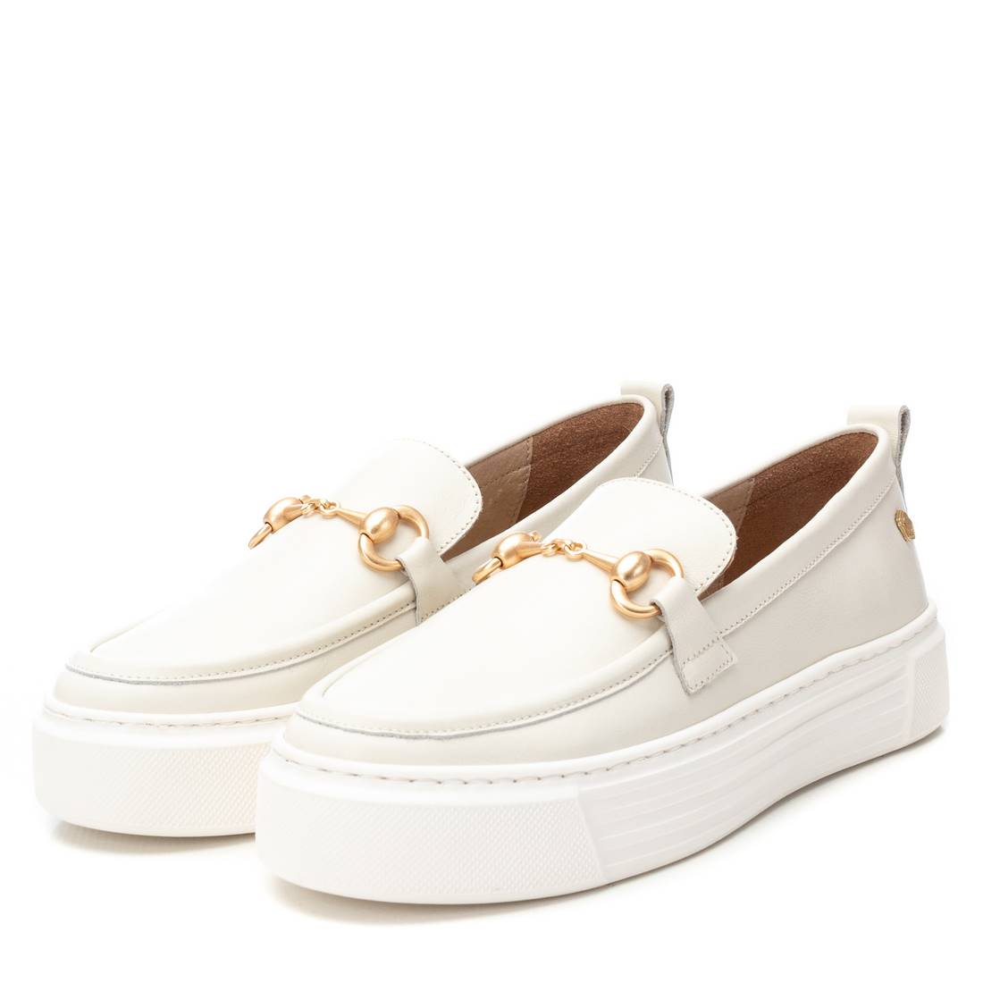 Carmela 16206503 mocassin cuir blanc semelle volume