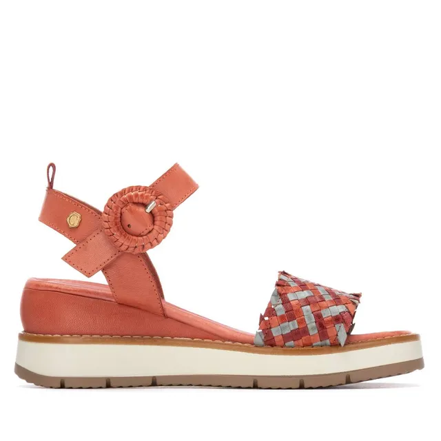 Carmela 16315502 sandales cuir rouge tressées