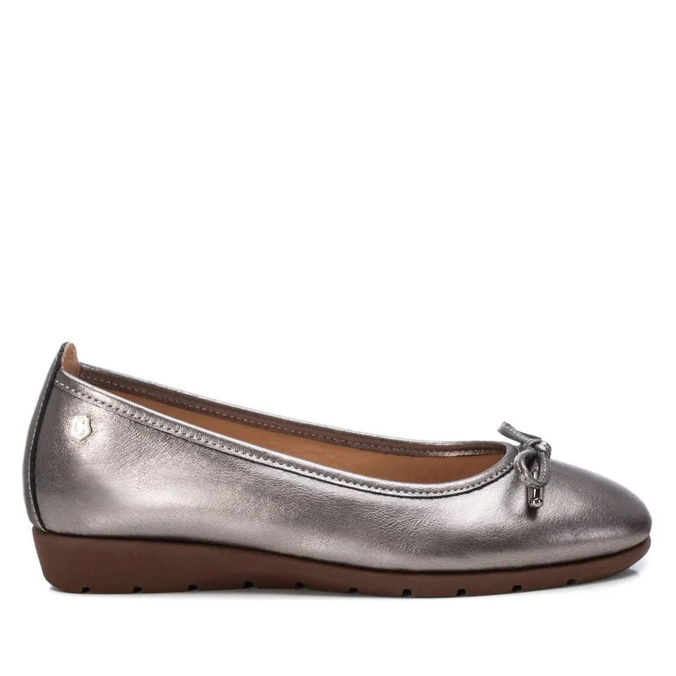 Carmela 16198505 ballerine grise cuir nœud semelle amovible