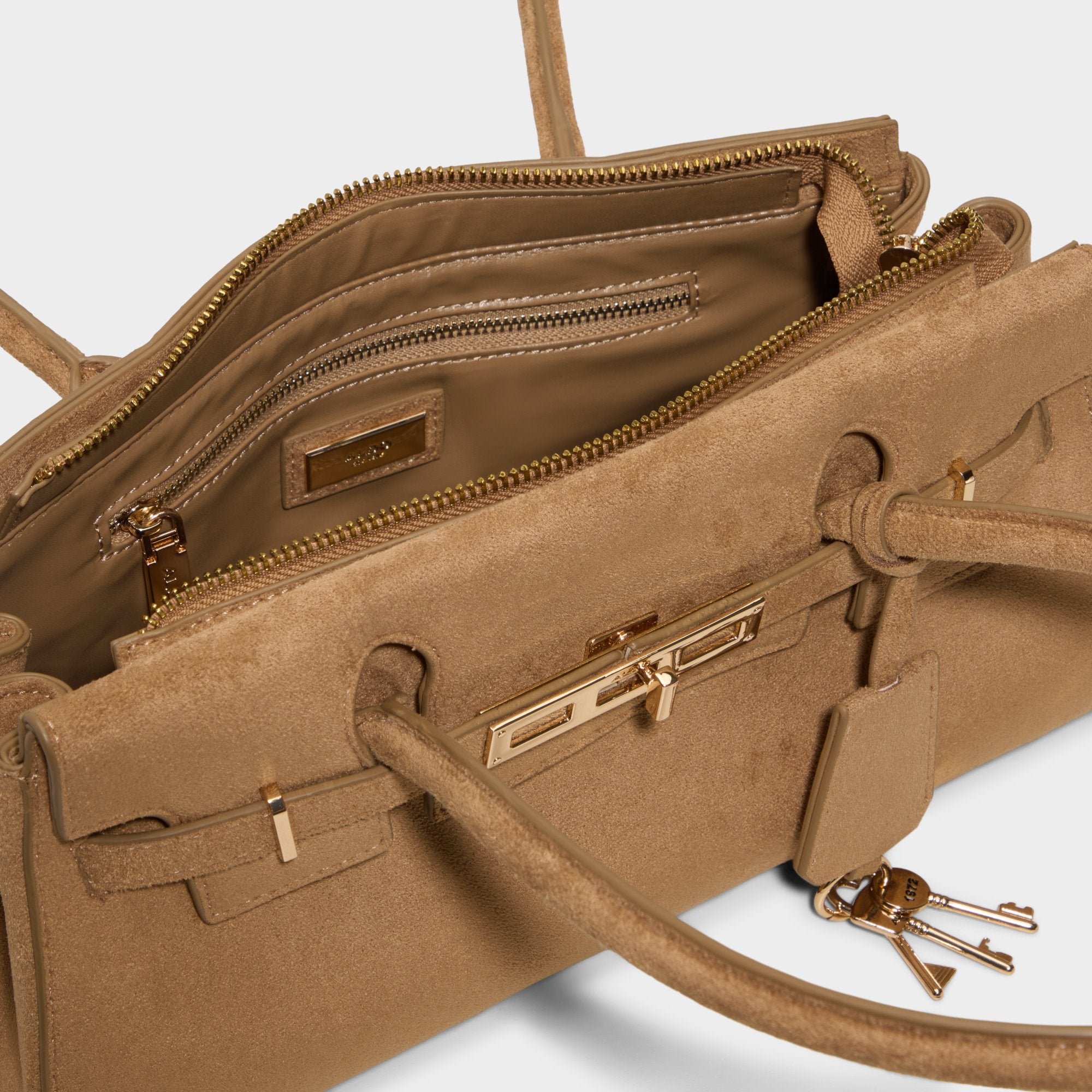 Aldo Katrinaax sac marron matelassé effet daim