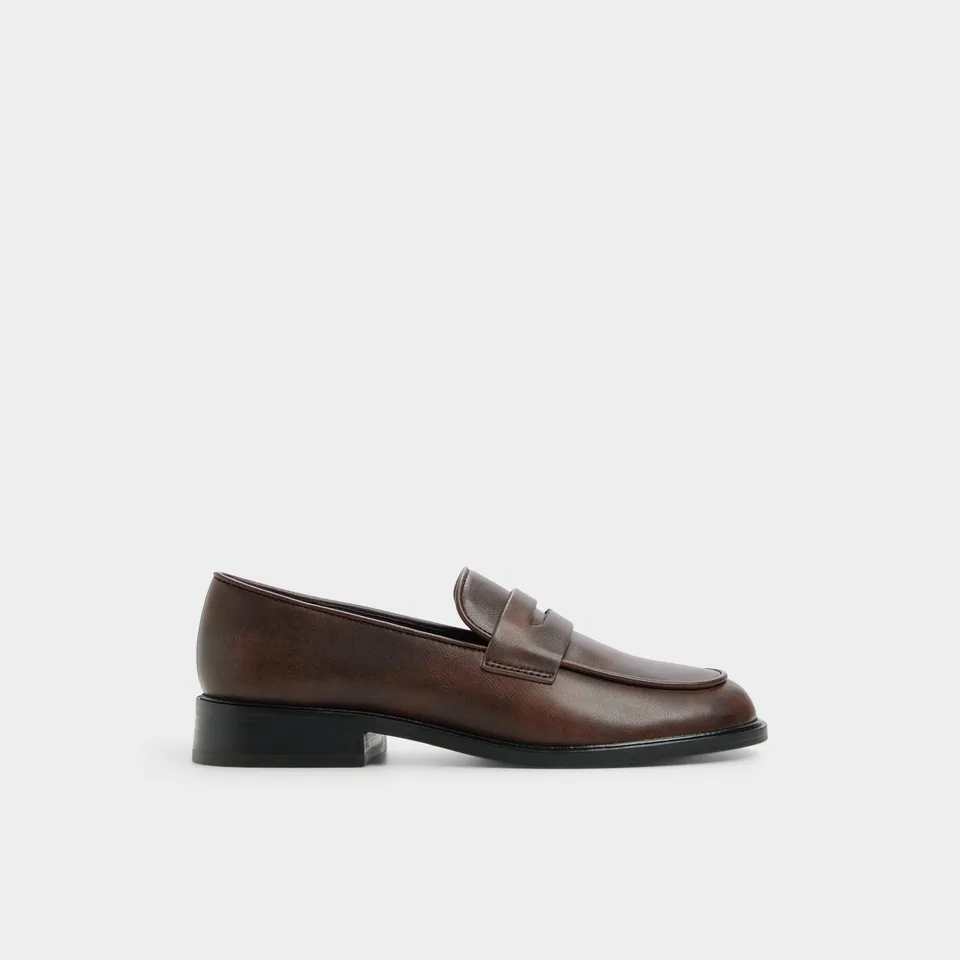 ALDO Valera bottines mocassin talon marron