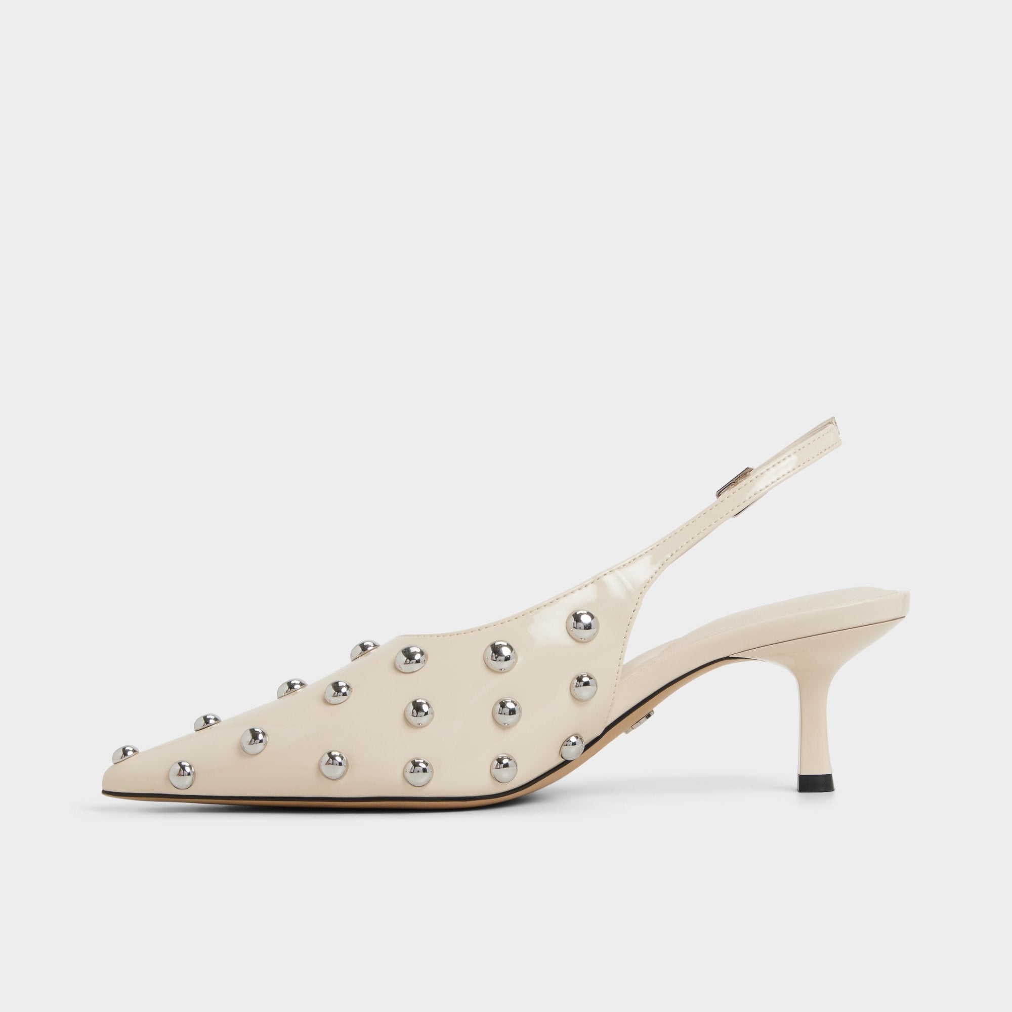 ALDO Naiarah sandales talon verni clous argent
