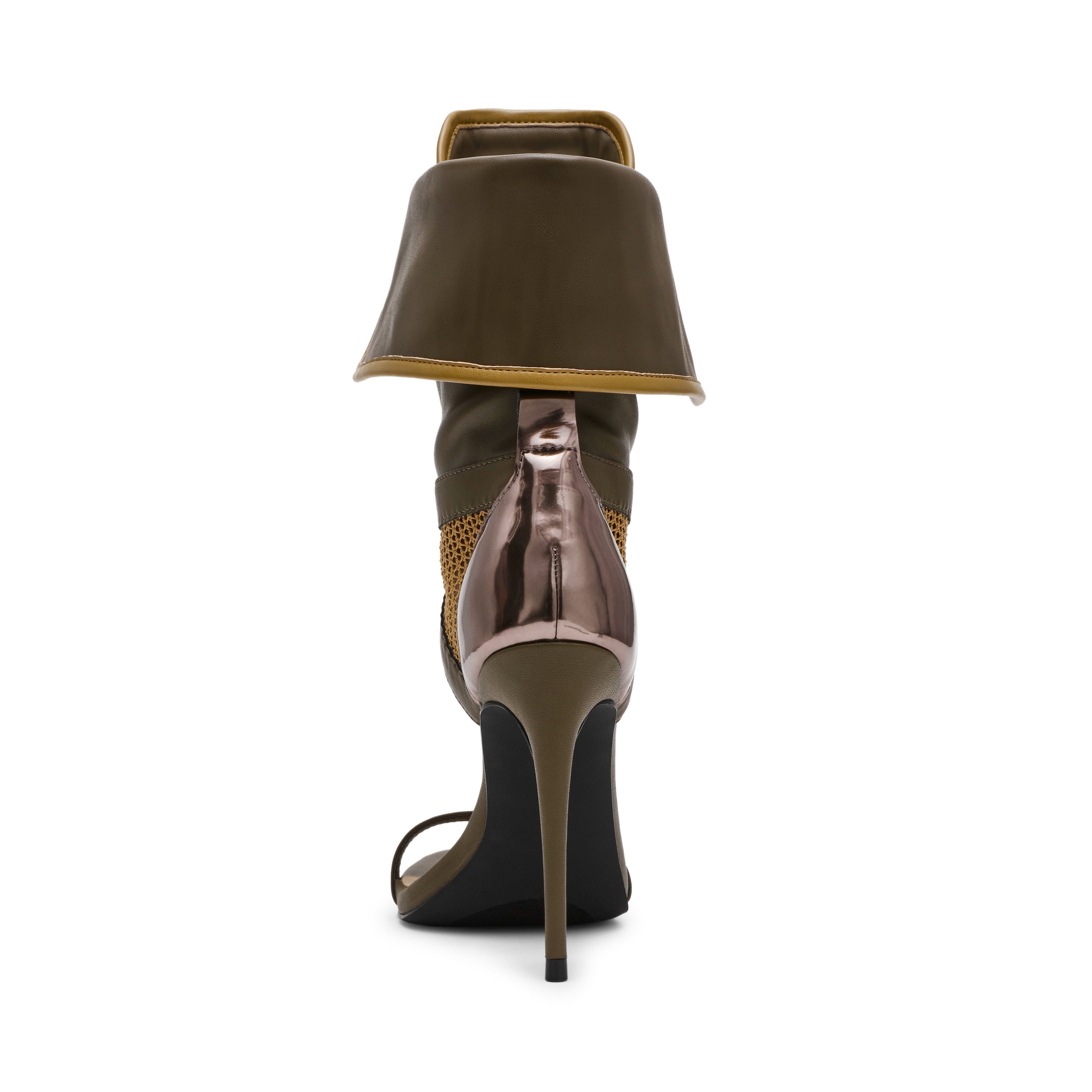 Steve Madden Casella sandales talon olive cuir 10 cm