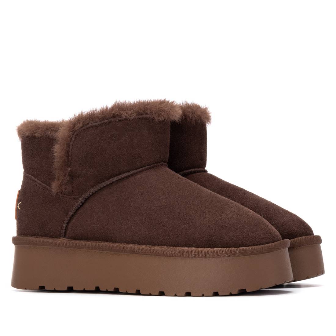 Carmela 16263303 boots femme cuir fourrée marron
