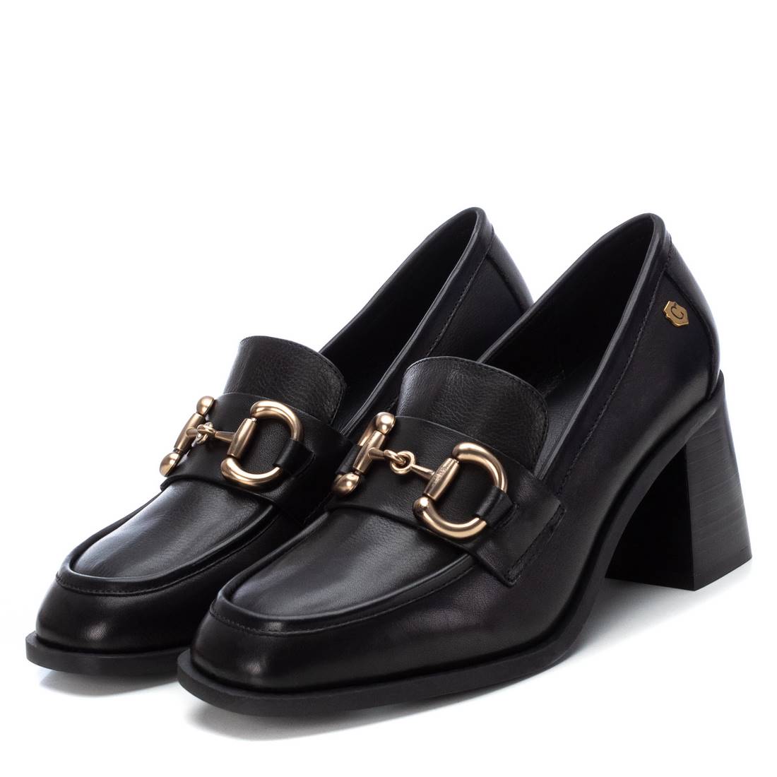 Carmela 16112701 mocassins femme noir cuir talon 7cm