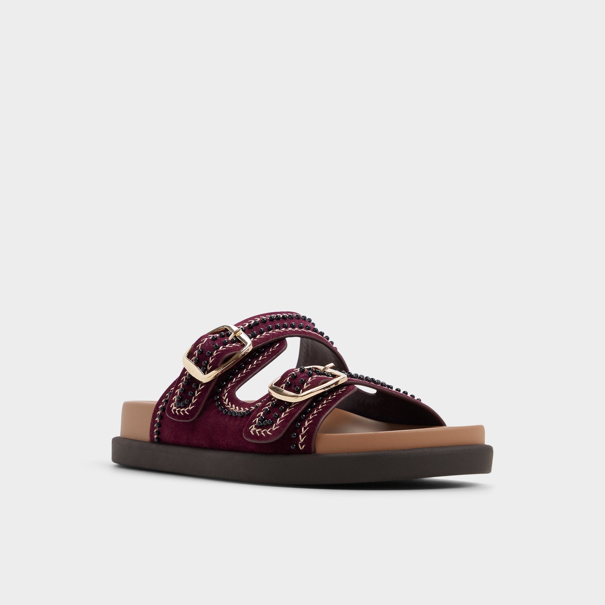 ALDO Bohochic sandale plate femme bordeaux
