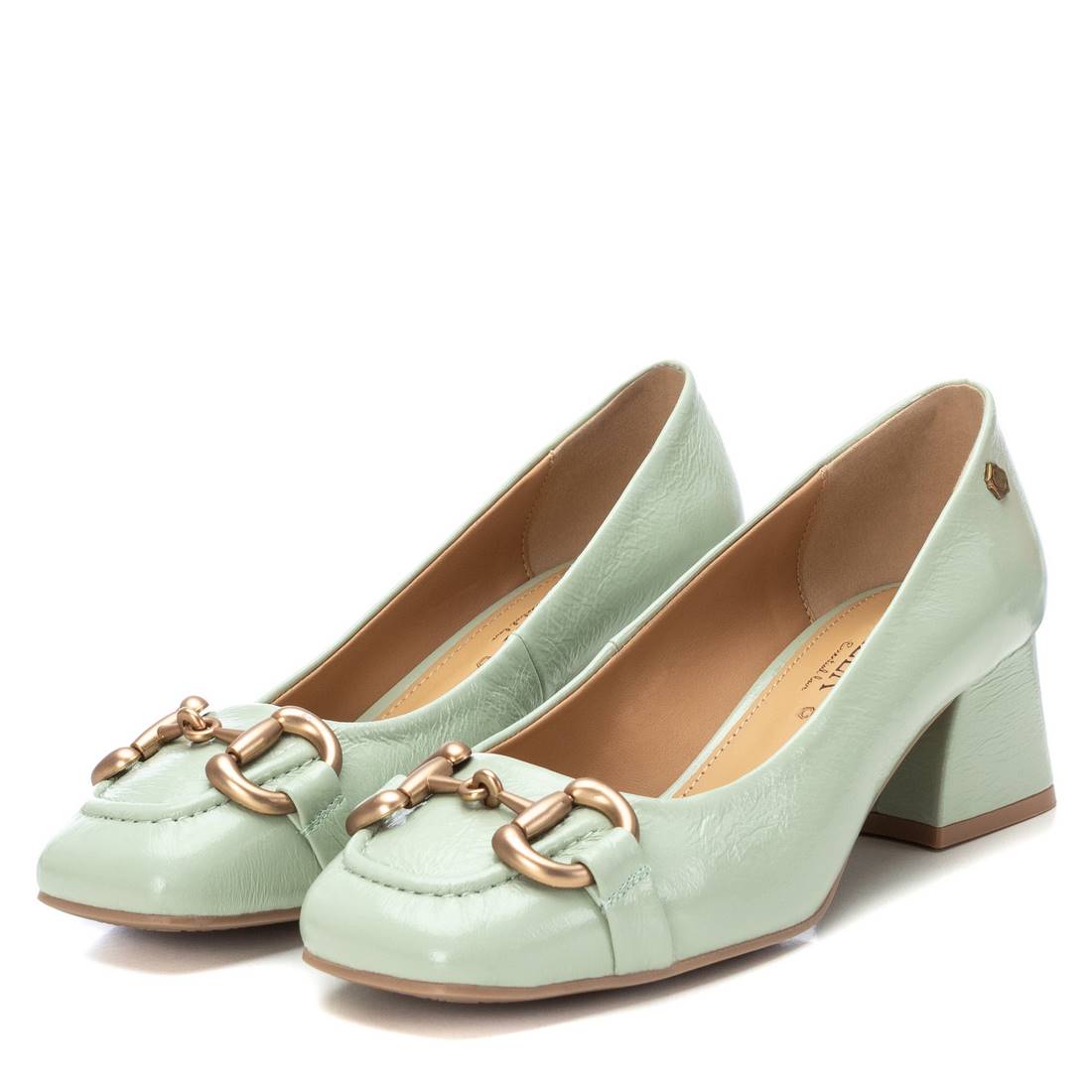 Carmela 16144402 escarpin femme vert cuir petit talon